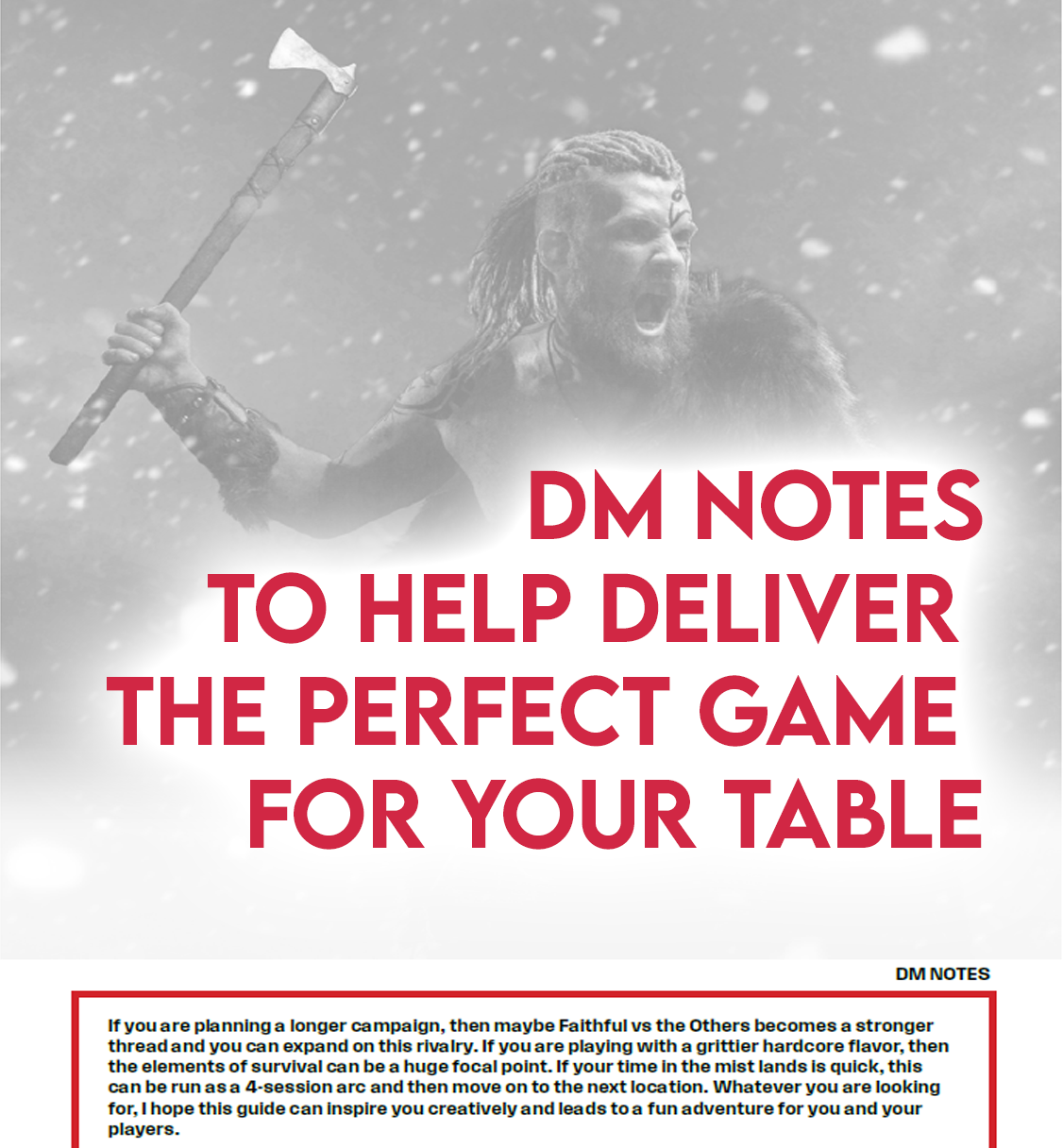 DM notes to help deliver the perfect game for your table.