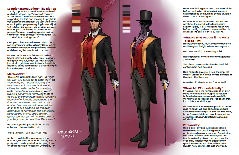 Mr. Wonderful's Traveling Circus — book spread preview